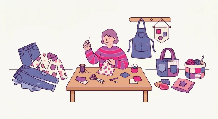 Bolsitas de Tela Reciclada para Envolver Regalos