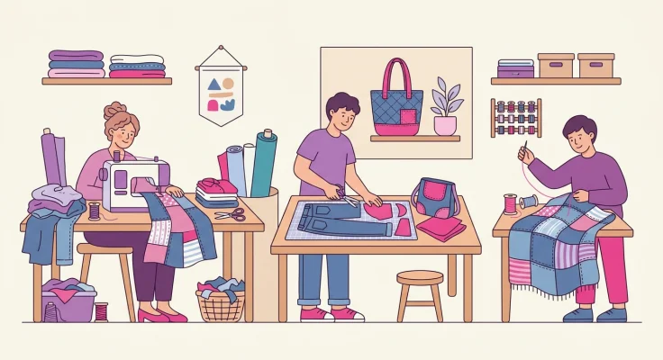 Collar de Tela Reciclada Original y Ecológico