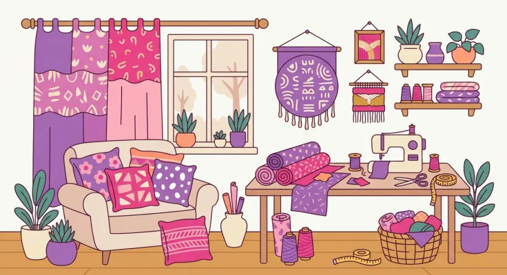 Funda de Maceta de Tela Decorativa para el Salón