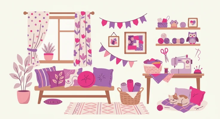 Portarretratos de Tela Acolchado Hecho a Mano