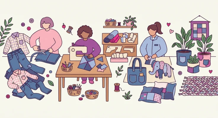 Posavasos de Jeans Reciclados Cosidos a Mano