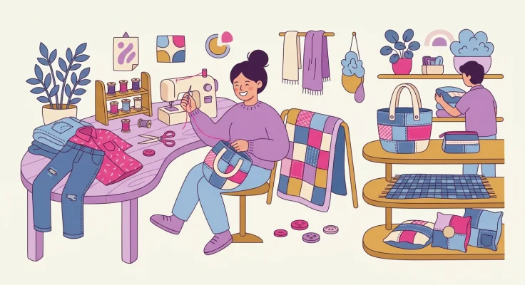 10 Ideas para Reciclar Vaqueros Viejos con Costura